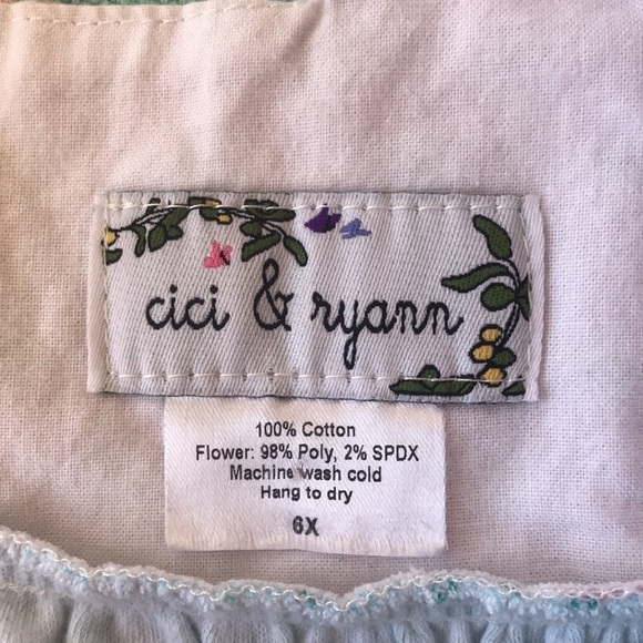 Cici & Ryann Girls Patchwork Print Tiered Cotton Dress 6X - Picture 7 of 9